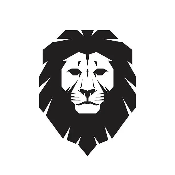 Vector illustration of Lion head - vector sign concept illustration.