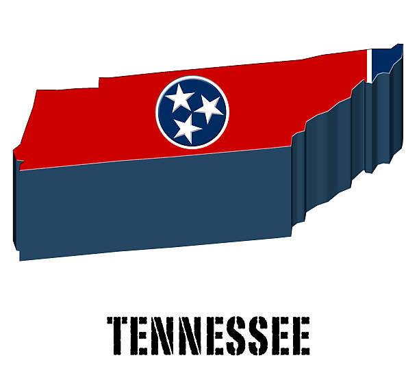 istock 3D flag State of Tennessee United States America 487018919