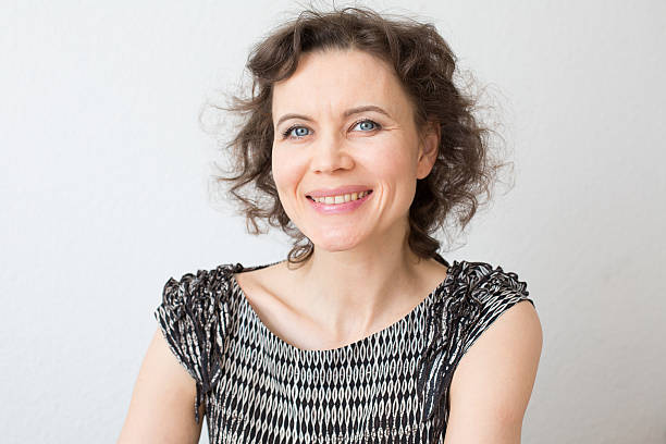 istock Happy brown-haired woman with attractive smile 487019175