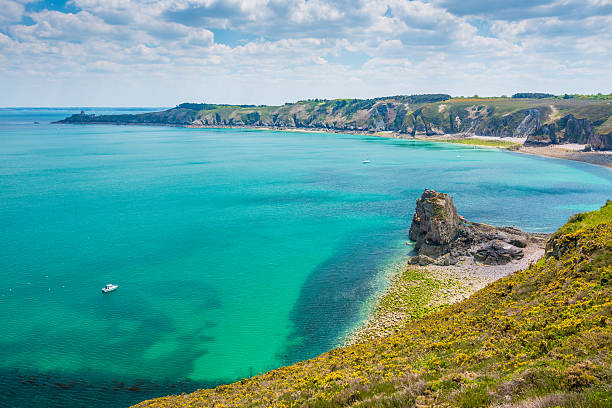 capo frehel, bretagne - frehal foto e immagini stock