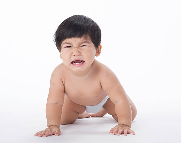 istock crying baby girl on white background  isolated 487028630