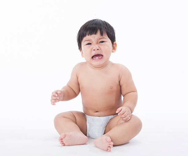 istock crying baby girl on white background  isolated 487028650