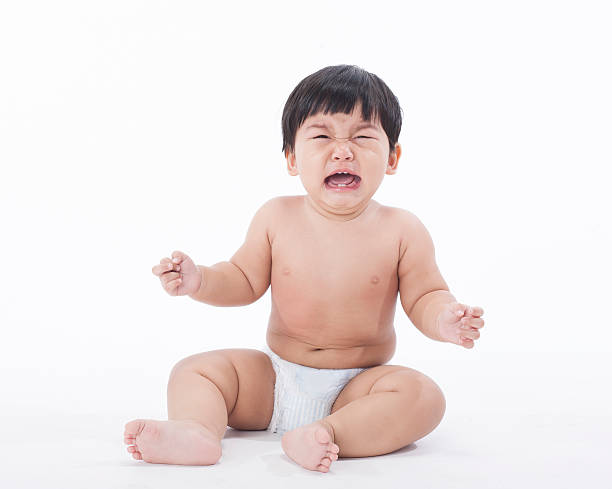 istock crying baby girl on white background  isolated 487028652