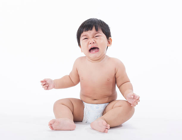 istock crying baby girl on white background  isolated 487031456