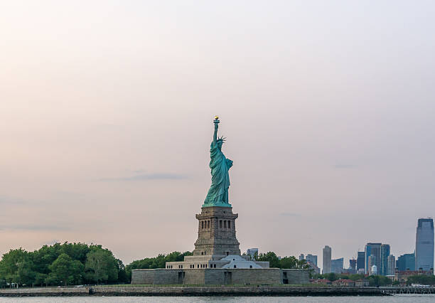 istock New York Central Statue of Liberty at Sunset 487032344