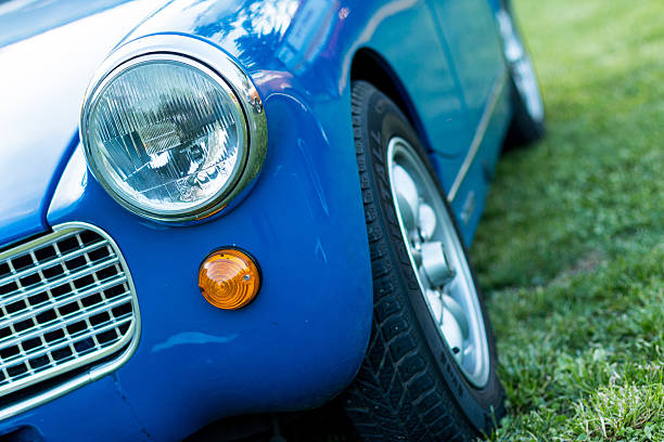 istock vintage car detail - headlamp 487036748