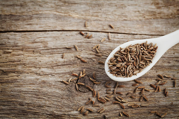 istock Cumin seeds or caraway, copy space for text 487037008