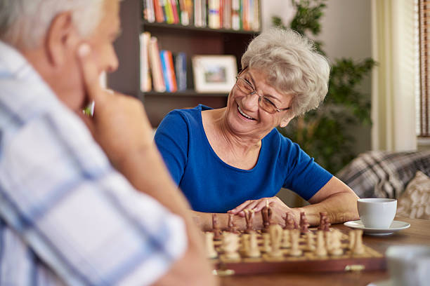 istock Playing chess is a good way of relaxation 487039658