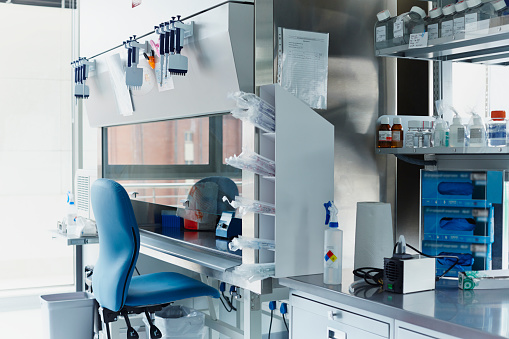 Modern biotechnology research laboratory