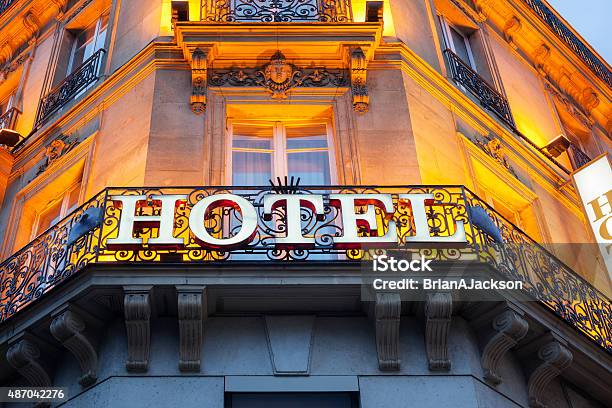 Hotel Sign Stock Photo - Download Image Now - Hotel, Building Exterior, Outdoors