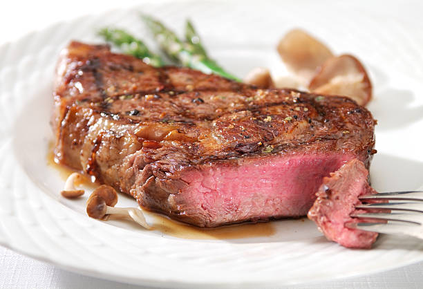 istock Sliced Medium Rare Grilled Beef Steak Ribeye 487042458