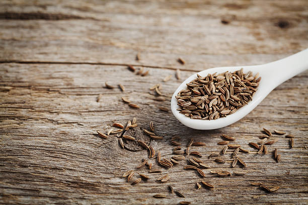 istock Cumin seeds or caraway with copy space for your text 487044994