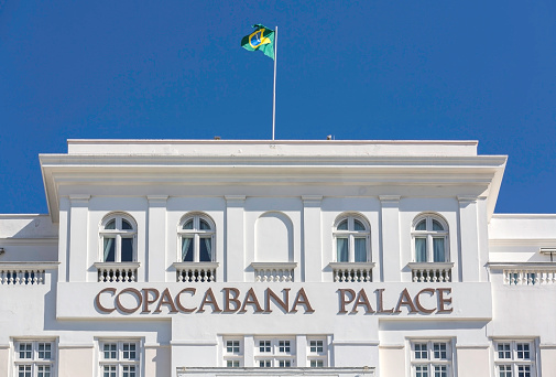 Rio de Janeiro, Brazil - February 26, 2014: The Copacabana Palace Hotel is the most famous and luxurious hotel in Rio de Janeiro, Brazi