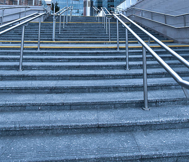 istock modern staircase near office center 487047099