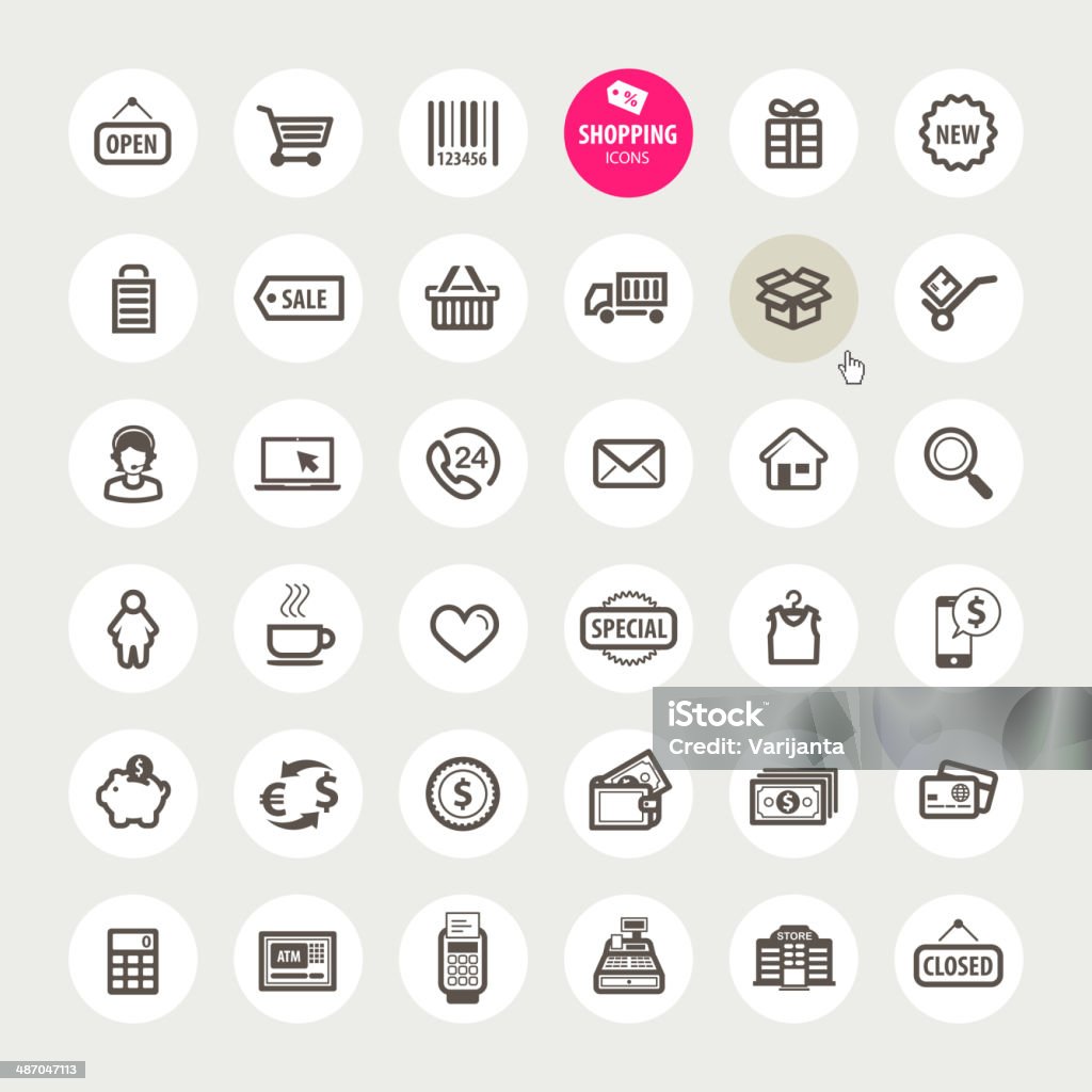 Set of shopping icons Set of vector thin line icons Ordering stock vector
