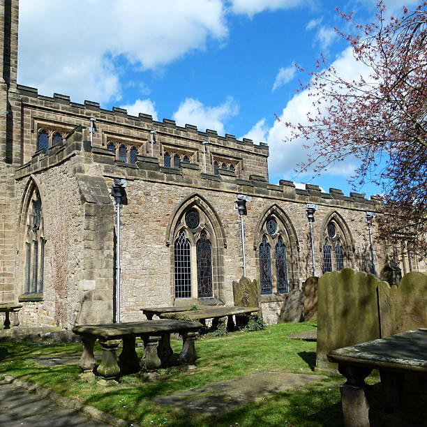 istock St. Gregory's Church Bedale Arched Gothic Windows 487047475