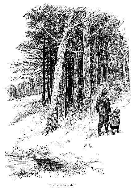 istock Victorian father and daughter on a woodland walk 487047549
