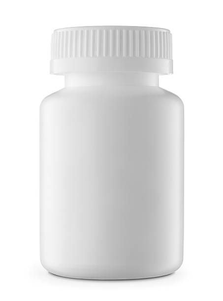 em branco garrafas de medicina - vitamin pill nutritional supplement pill bottle - fotografias e filmes do acervo