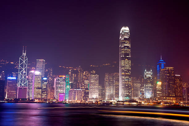 istock Victoria Harbour at night ,Hong Kong China 487049273