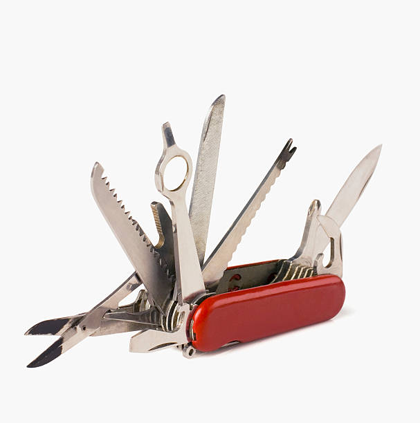 istock Close-up of a multi tool penknife 487049822