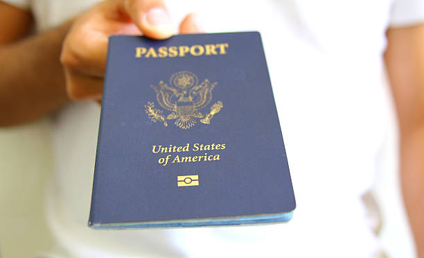 istock Hand Holding an American Passport Isolated 487050012