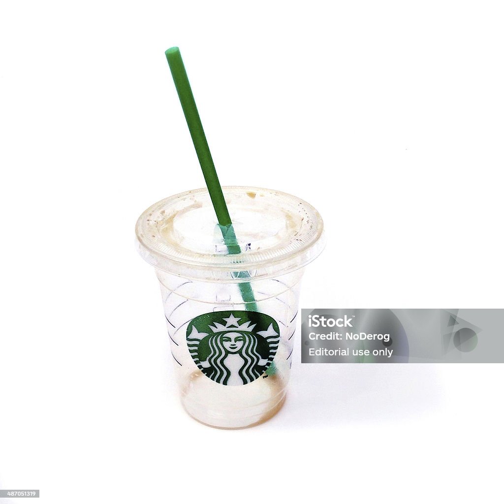 Empty Starbucks Iced Coffee Cup Stock Photo - Download Image Now
