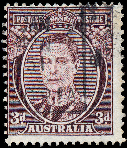 istock Stamp printed in Australia shows King George VI 487052747