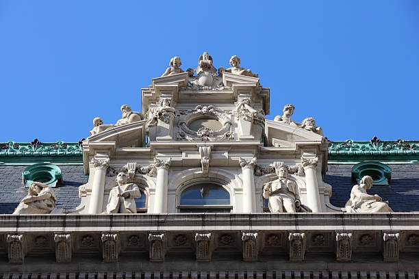 New York City, United States - Surrogate's Courthouse, also known as the Hall of Records in Lower Manhattan. Old landmark.