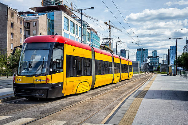Warsaw Tram Poland Stock Photo - Download Image Now - Cable Car, Poland,  Warsaw - iStock