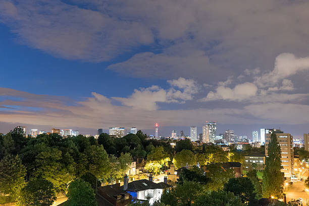 istock Birmingham City at night with some light in the sky. 487067324