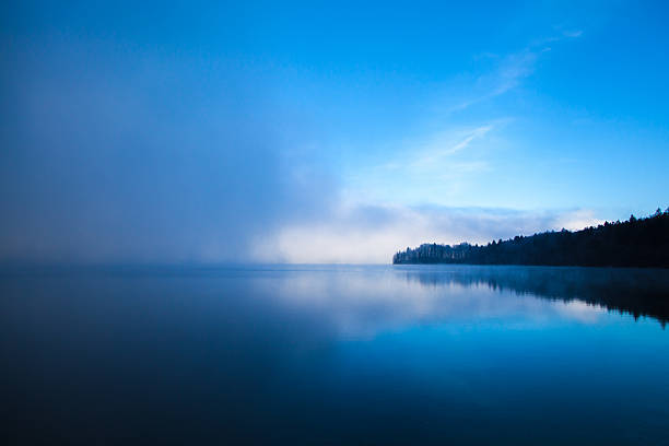 istock Morning fog on the lake 487070450