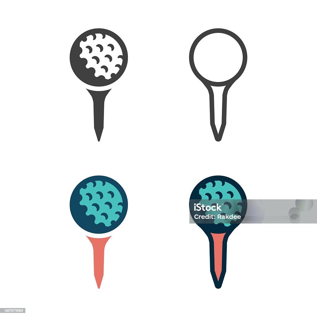 Golf Tee Icon Golf Tee Icon Vector EPS File. Golf Ball stock vector