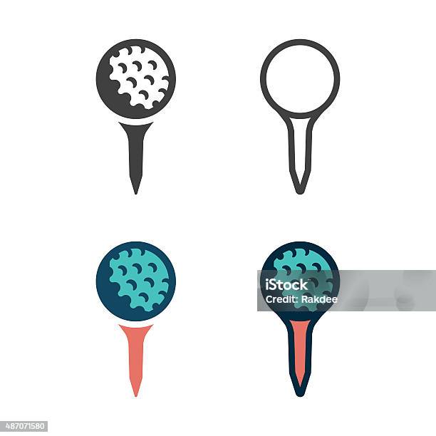 Golf Tee Icon Stock Illustration - Download Image Now - Golf Ball, Golf, Icon Symbol