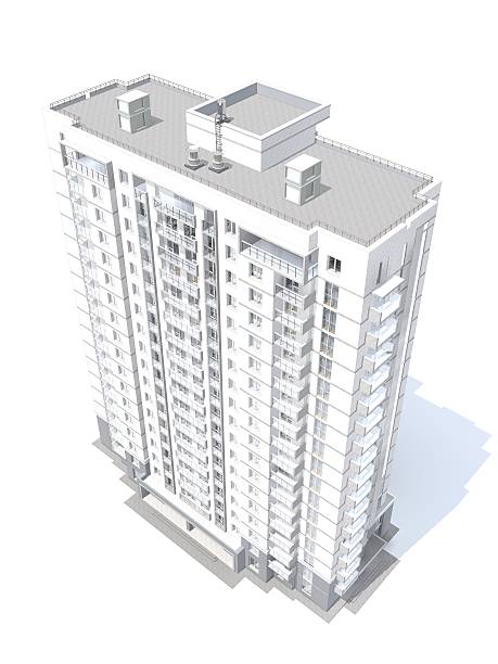 istock 3d rendering of modern multi-storey residential building 487071614