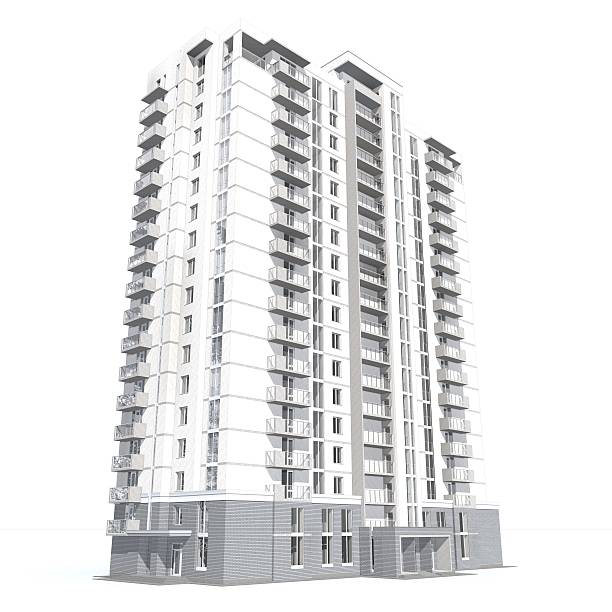 istock 3d rendering of modern multi-storey residential building 487071620