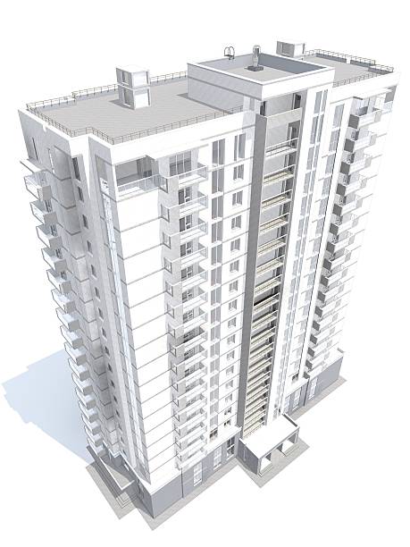 istock 3d rendering of modern multi-storey residential building 487071622