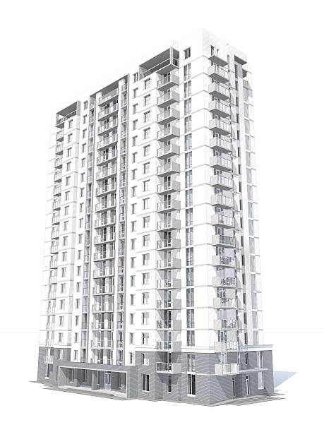 istock 3d rendering of modern multi-storey residential building 487071630