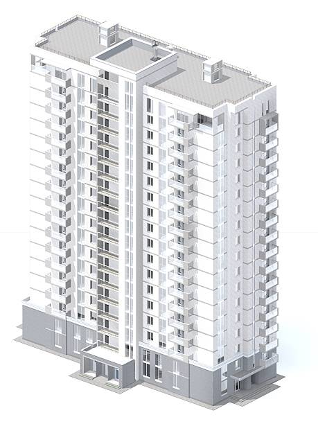 istock 3d rendering of modern multi-storey residential building 487071642