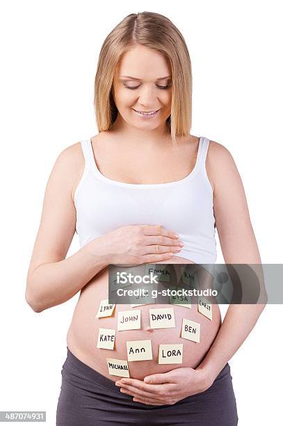 Choosing Name For A Baby Stock Photo - Download Image Now - Adhesive Note, Adult, Adults Only