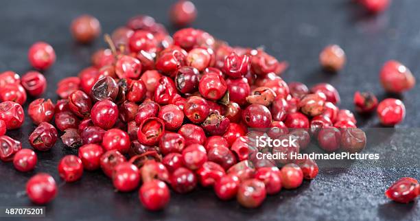 Pink Peppercorns Stock Photo - Download Image Now - Close-up, Condiment, Cooking
