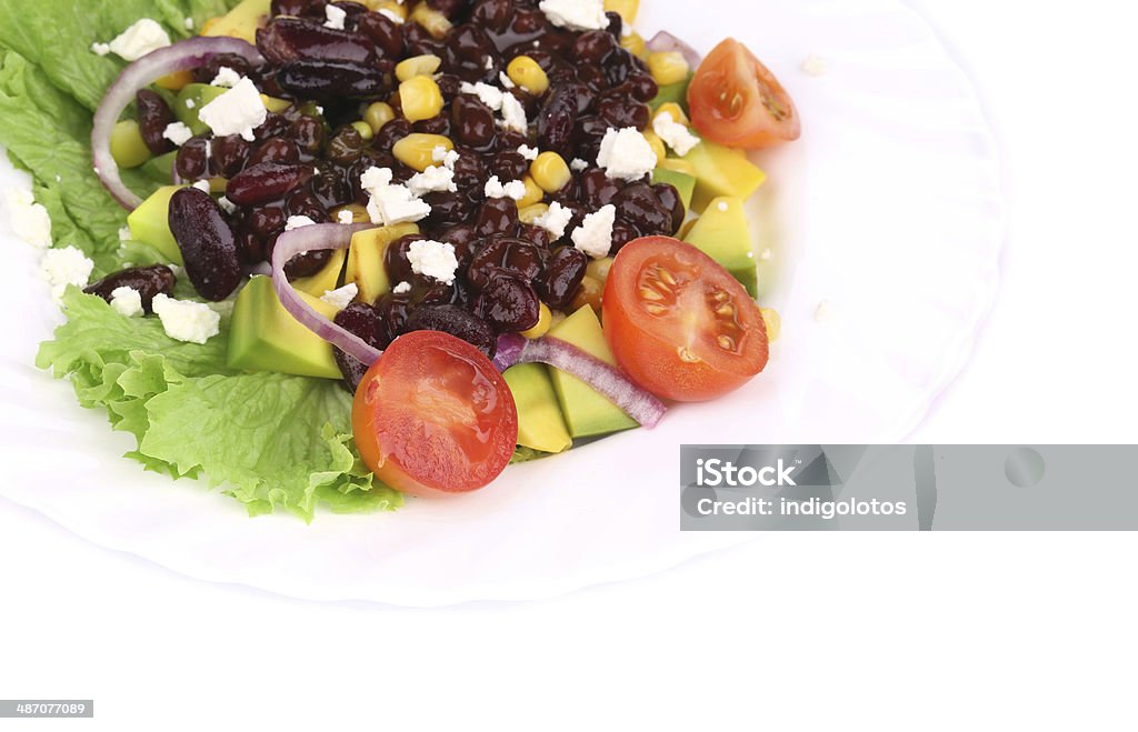 Rote Bohnen-Salat mit feta-Käse. - Lizenzfrei Avocado Stock-Foto