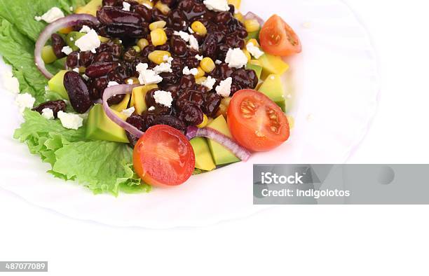 Rote Bohnensalat Mit Fetakäse Stockfoto und mehr Bilder von Avocado - Avocado, Blatt - Pflanzenbestandteile, Blech
