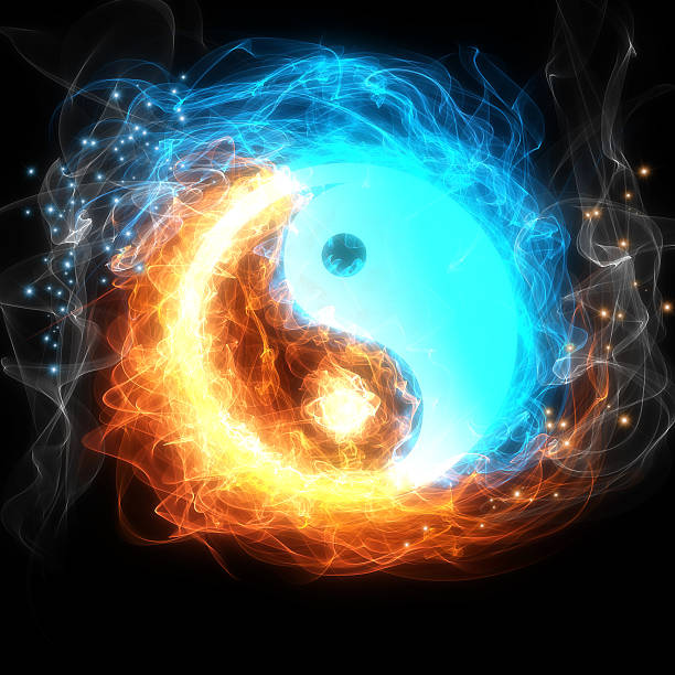 знак инь-ян - yin yang symbol фотографии стоковые фото и изображения