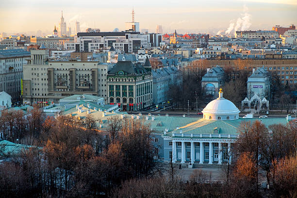 istock Moscow skyline at the sunset. Russia 487077665