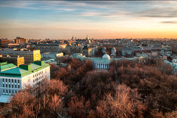 istock Moscow skyline at the sunset. Russia 487077669