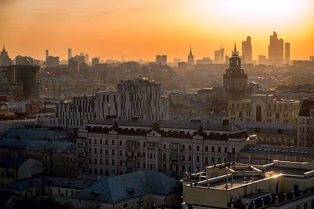 istock Moscow skyline at the sunset. Russia 487077671
