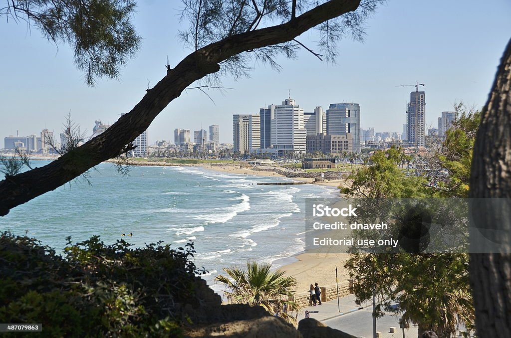 Pessoas na praia do Mediterrâneo - Royalty-free Antigo Foto de stock