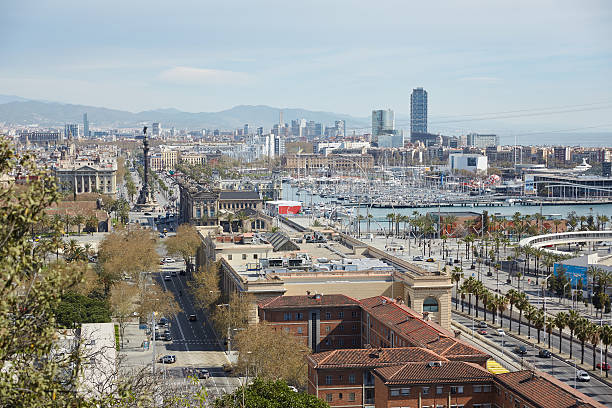 istock views of Barcelona from the top 487081122
