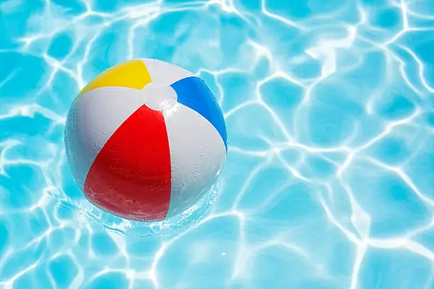 Photo of Beach ball in swimming pool