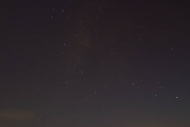 istock Purple sky with milky Way 487082194
